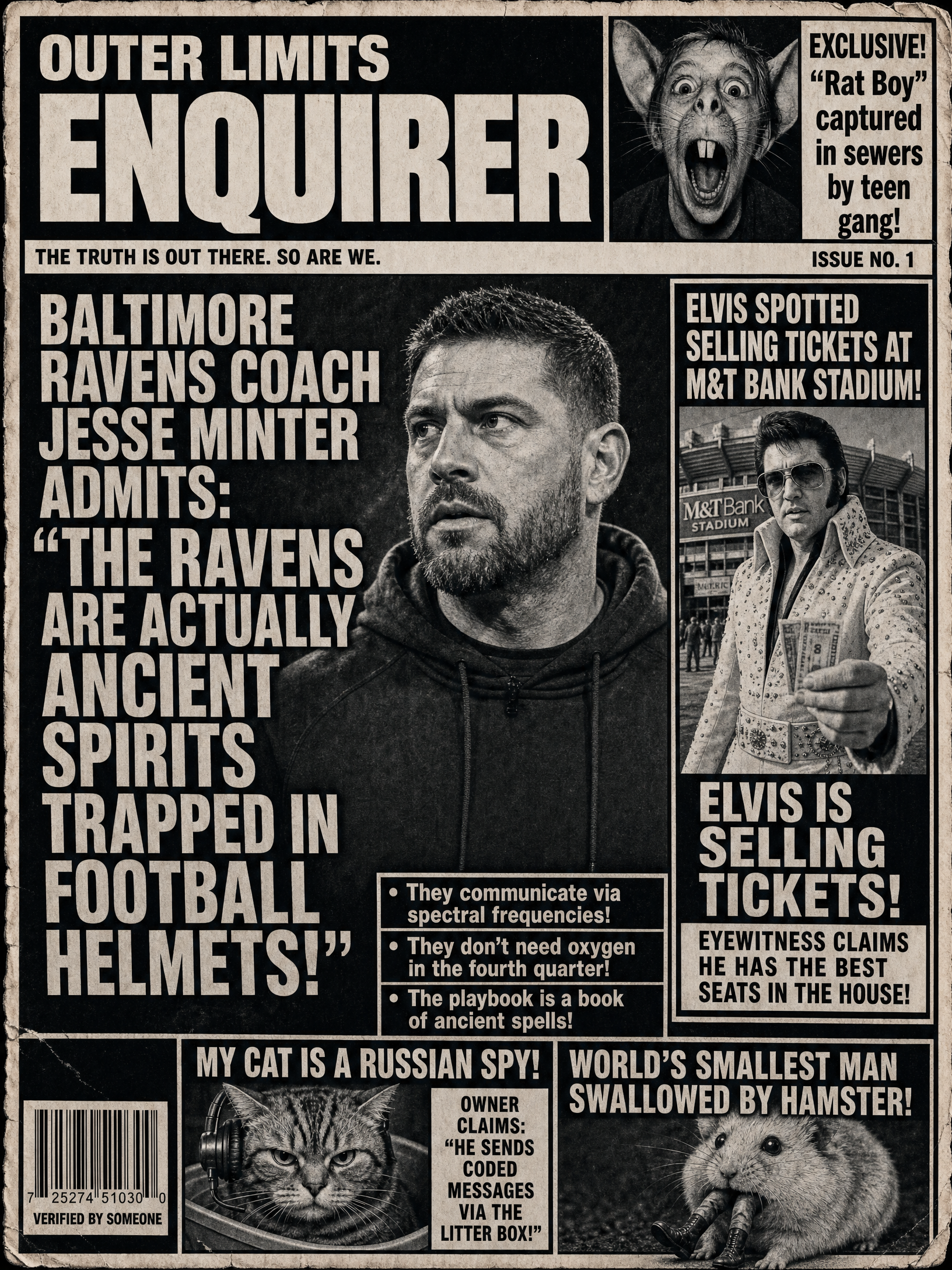 Outer Limits Enquirer — Ravens edition front page